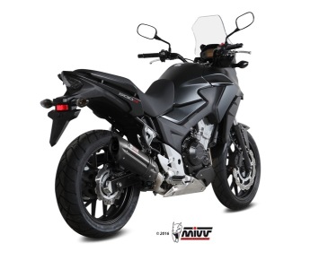 Mivv Suono Steel Black Slip-on Einddemper met E-keur Honda CB 500 X 2016